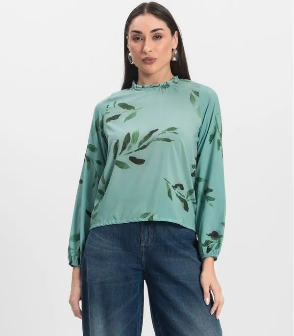 Blusa Manga Longa Infinita Cor Verde G