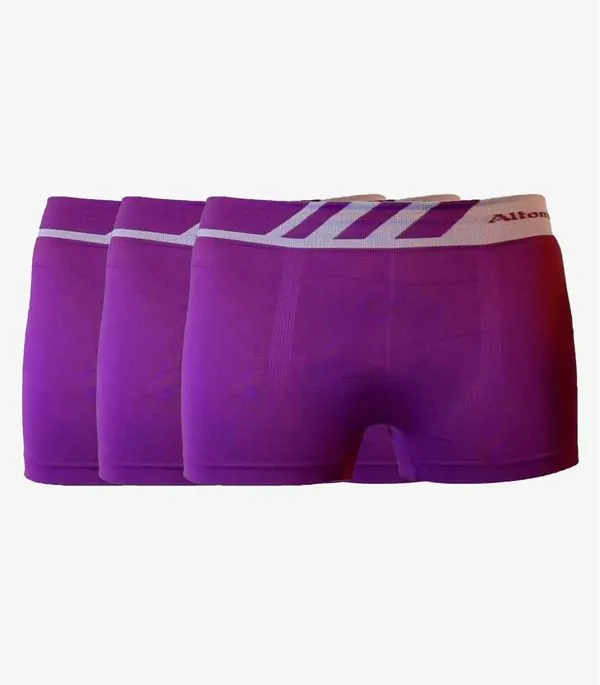 Kit 3 Cuecas Boxer Lisa Microfibra Altomax Roxo M