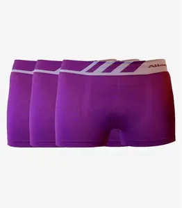 Kit 3 Cuecas Boxer Lisa Microfibra Altomax Roxo M