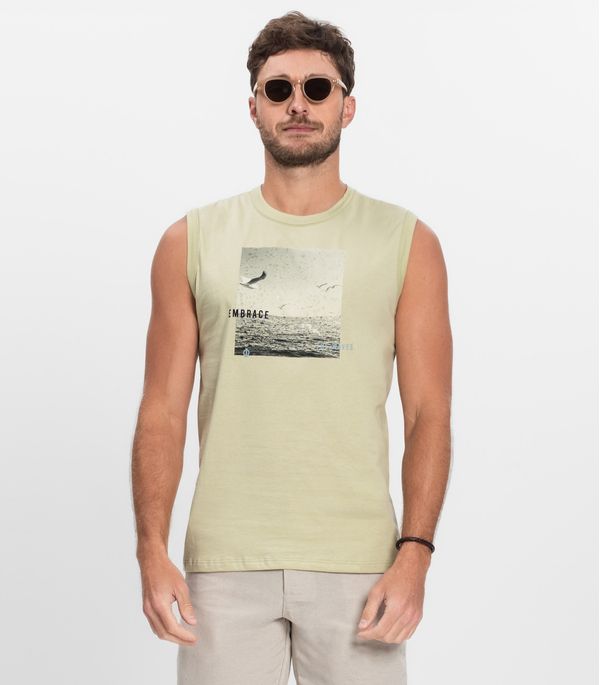 Regata Masculina Meia Malha Diametro Verde G