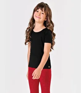 Blusa Infantil Feminina Canelada Trick Nick Preto 4