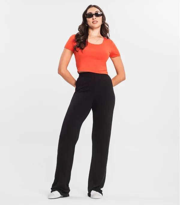 Calça Pantalona Feminina Rovitex Preto PP