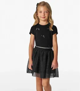 Conjunto Infantil Blusa com Saia Trick Nick Preto 8