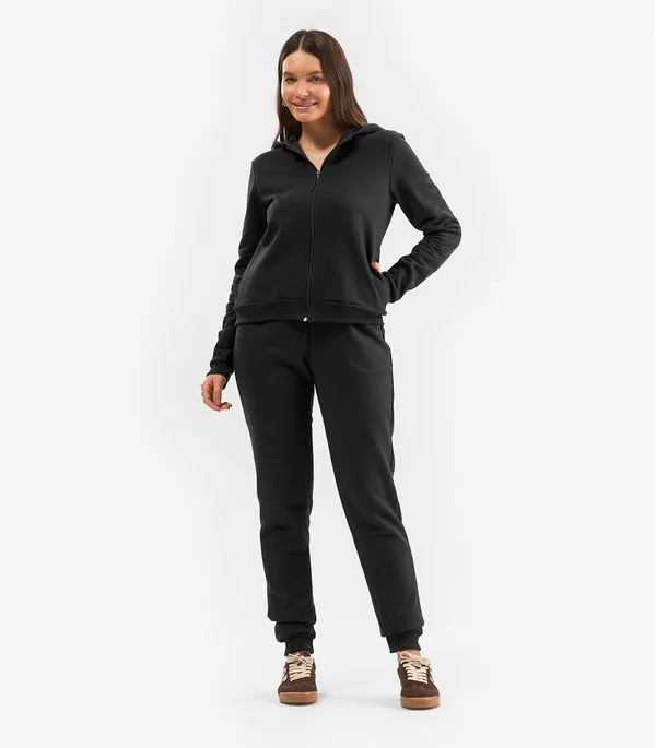 Calça Feminina Jogger Em Moletom Peluciado Rovitex Preto G