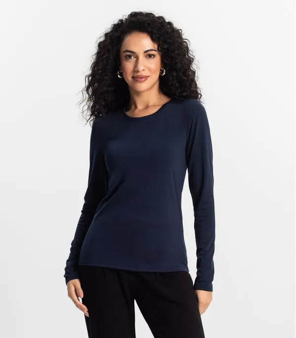 Blusa Feminina Manga Longa Térmica Rovitex Azul G