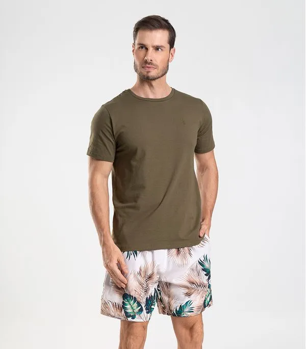 Bermuda Masculina De Microfibra Long Bong Bege G