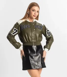 Jaqueta Feminina Bomber College Forever New Verde GG