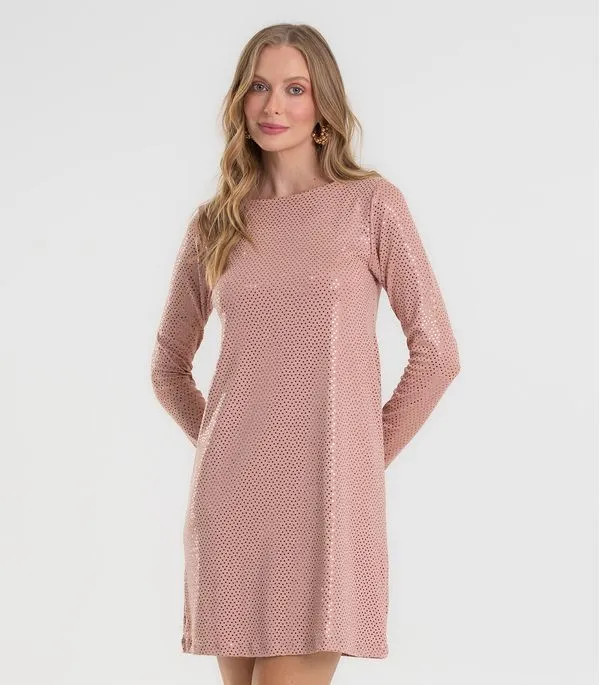 Vestido Manga Longa Feminino Rovitex Unica P