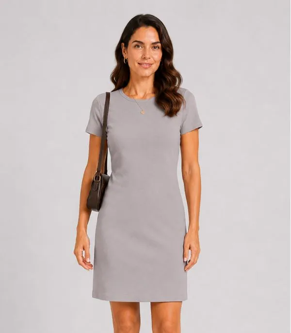 Vestido Feminino Em Tecido Henera Infinita Cor Cinza GG