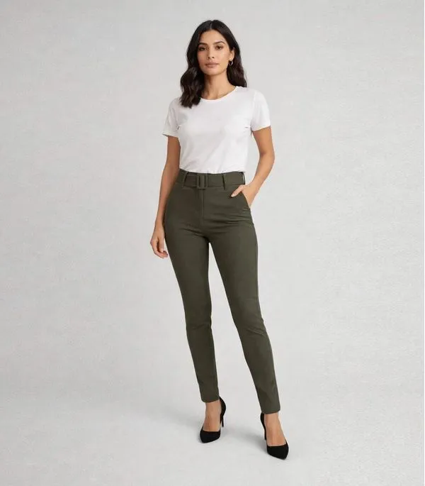 Calça Feminina Bengaline Renaluci Verde G