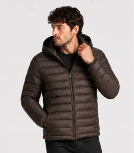 Jaqueta Masculina Puffer Com Capuz All Free Marrom P