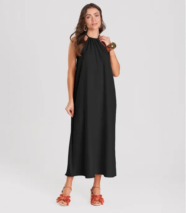 Vestido Feminino Midi Dianna Preto GG