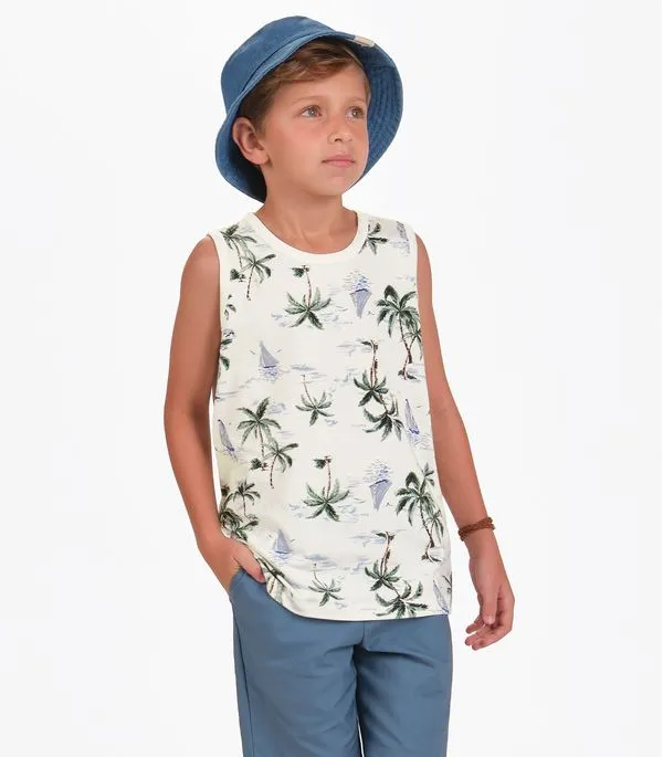 Regata Menino Cotton Leve Trick Nick Bege 2