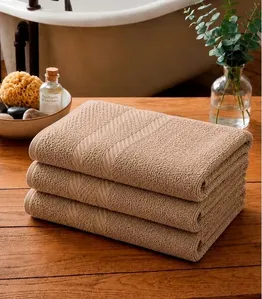Kit 3 Toalhas De Rosto De Algodão Rovitex Home Marrom UN