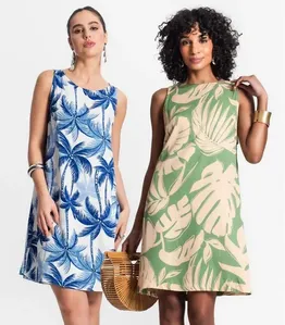 Kit 2 Vestidos Feminino Curto De Viscose Select Sortido P