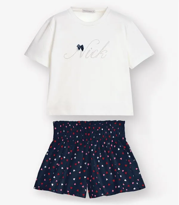Conjunto Blusa com Shorts Menina Trick Nick Azul 10