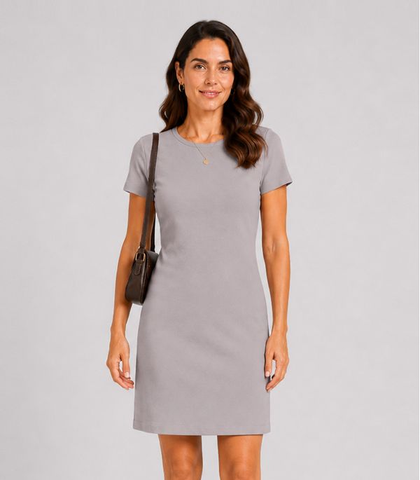 Vestido Feminino Em Tecido Henera Infinita Cor Cinza P