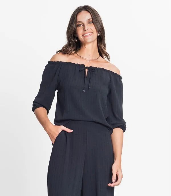 Blusa Feminina Ciganinha Rovitex Preto GG
