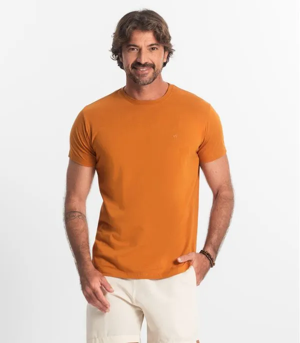 Camiseta Masculina Básica Select Marrom GG