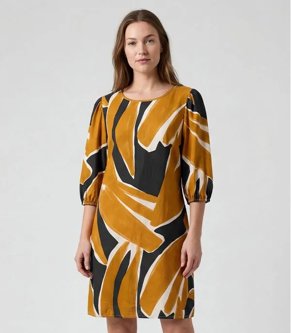 Vestido Midi Com Manga Flare 3/4 Infinita Cor Preto P