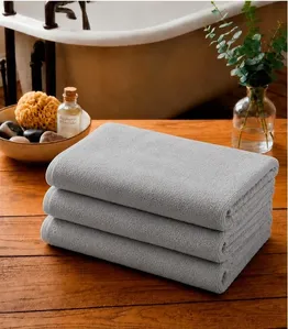 Kit 3 Toalhas De Rosto De Algodão Rovitex Home Cinza UN
