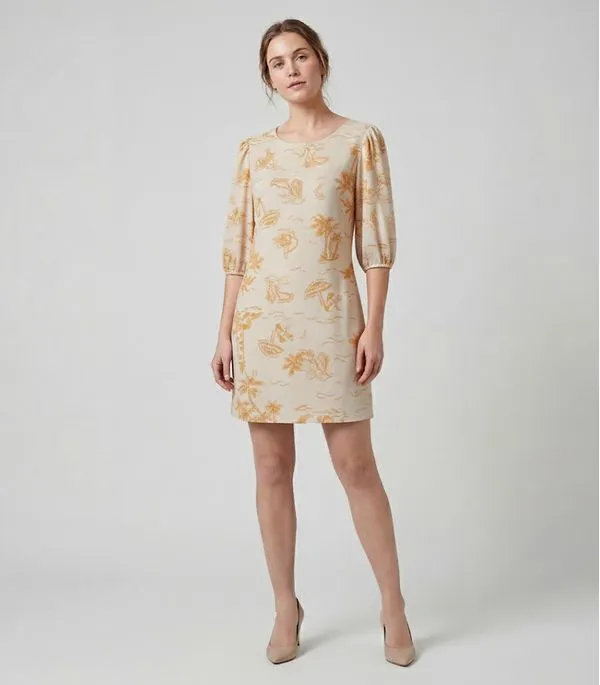 Vestido Midi Com Manga Flare 3/4 Infinita Cor Bege P