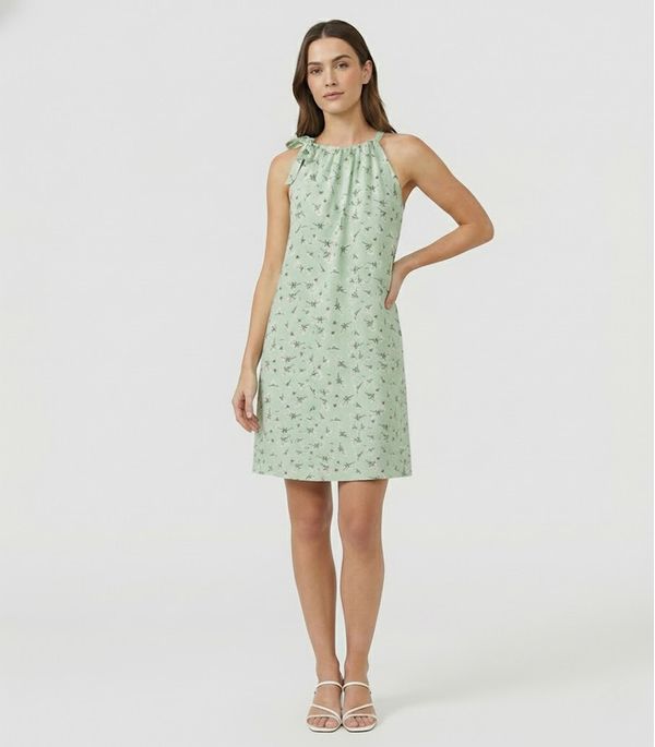 Vestido Curto Feminino Em Viscolinho Select Verde GG