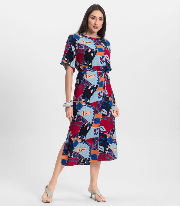 Vestido Midi Infinita Cor Azul GG