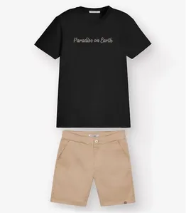 Conjunto Camiseta com Bermuda Menino Trick Nick Preto 12