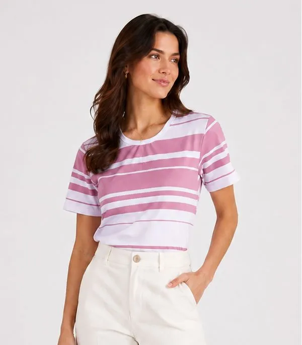 Blusa Feminina Básica Em Tecido Tian Infinita Cor Rosa P