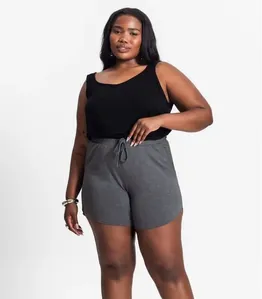 Shorts Feminino Plus Size Secret Glam Cinza Plus G2