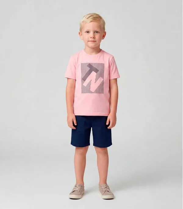 Conjunto Menino Camiseta com Bermuda Trick Nick Rosa 14