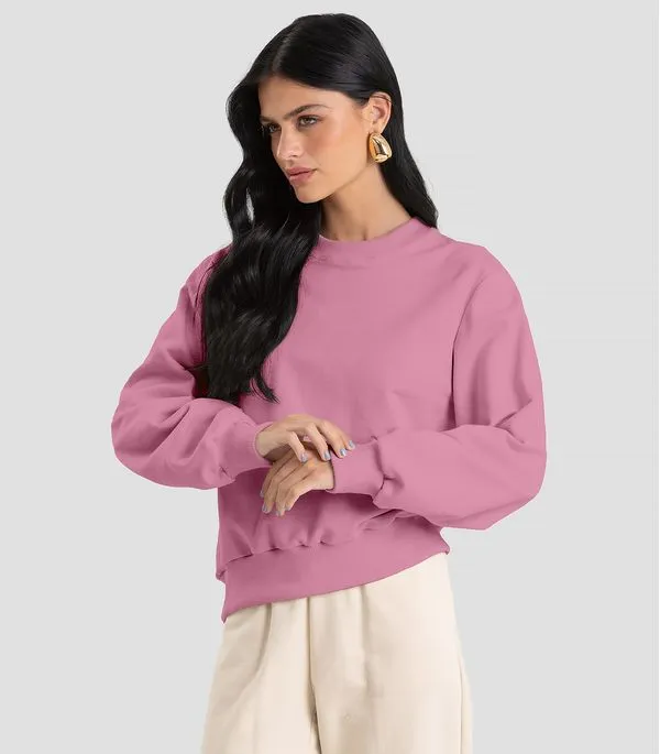 Blusão Feminino em Moletom Penteado Dianna Rosa PP