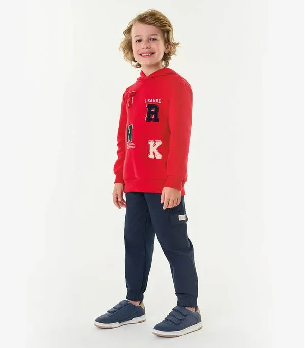 Conjunto Infantil Moletom Com Calça Trick Nick Vermelho 10