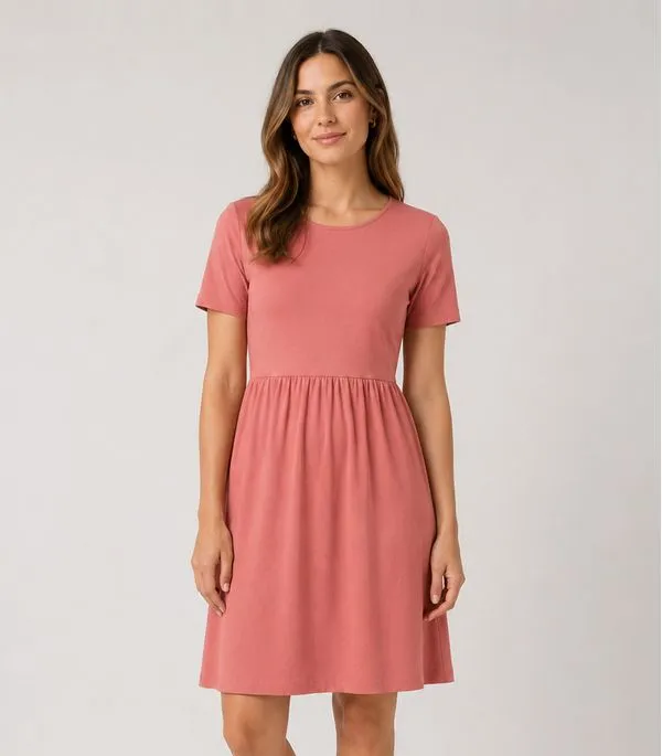 Vestido Feminino Liso Select Rosa GG