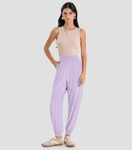 Calça Feminina Jogger Veludo Cotelê Dianna Roxo PP