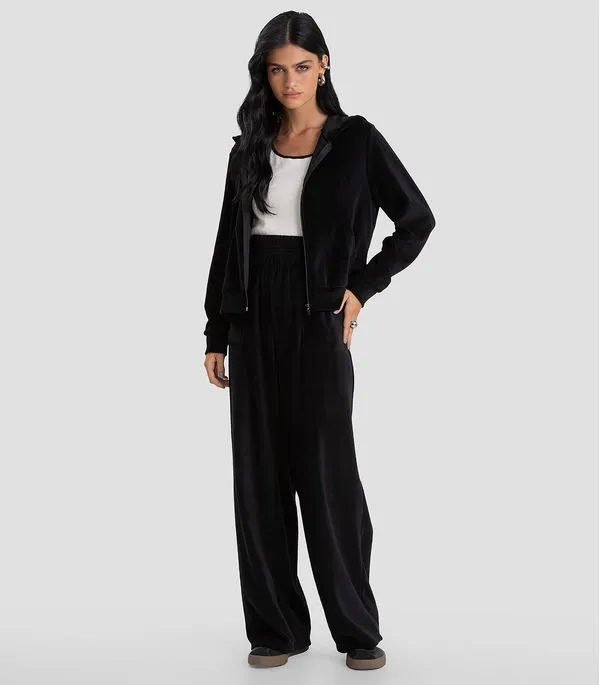 Calça Feminina Pantalona em Plush Dianna Preto G
