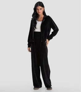 Calça Feminina Pantalona em Plush Dianna Preto G