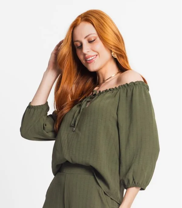 Blusa Feminina Ciganinha Rovitex Verde G