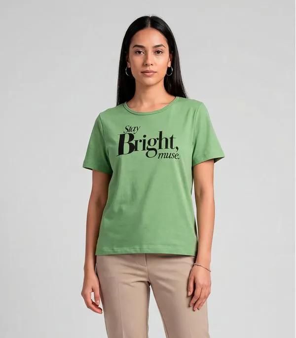 Blusa Feminina Com Estampa Infinita Cor Verde M