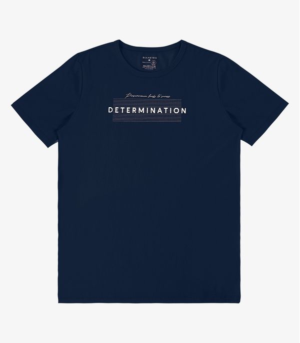 Camiseta Meia Malha Masculina Diametro Azul G