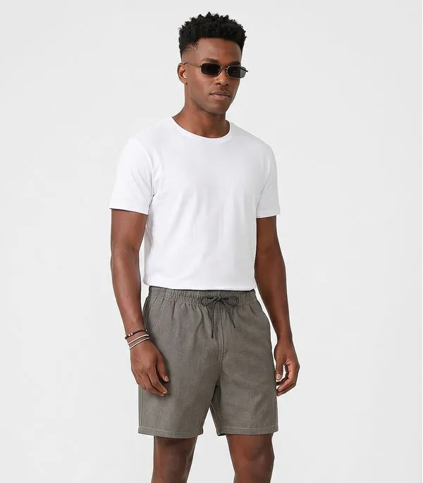 Bemuda Masculina Em Tactel Com Bolsos Filt Surf Cinza G