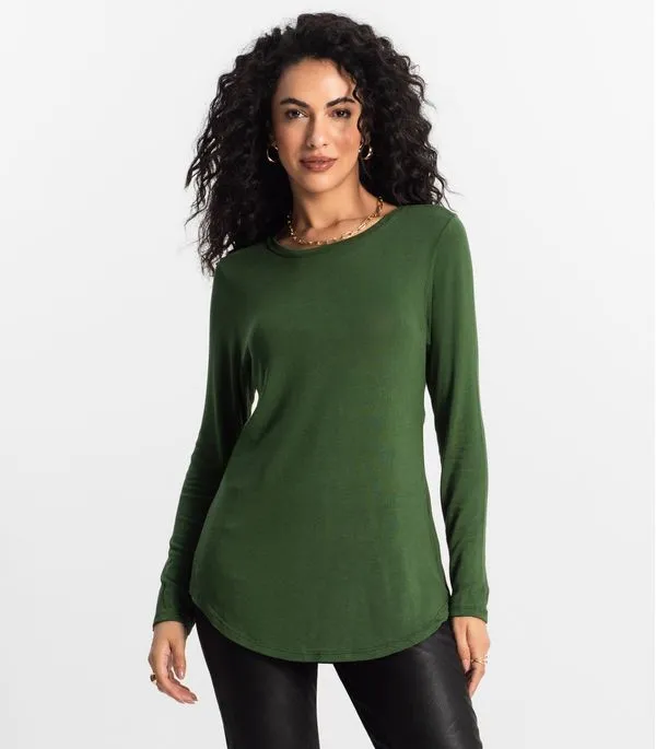 Blusa Feminina Manga Longa Visco Tricot Rovitex Verde GG