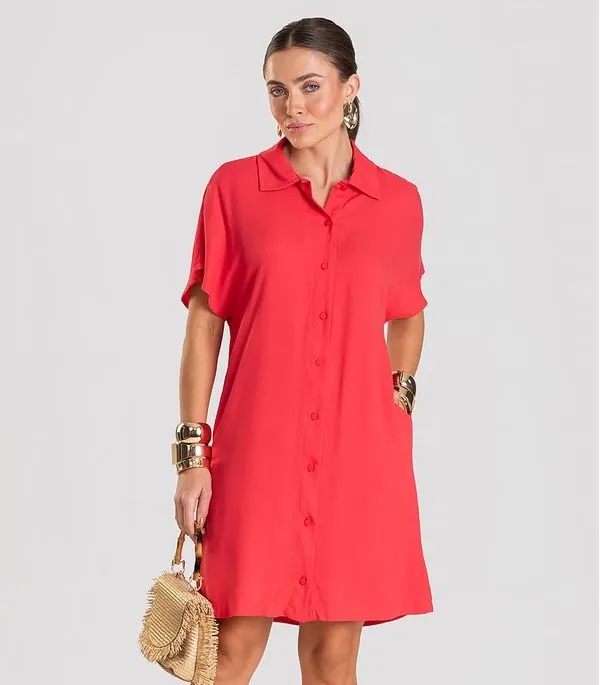 Vestido Feminino Chemise Dianna Laranja M