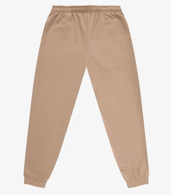 Calça Jogger Básica Moletom Peluciado Rovitex Marrom P