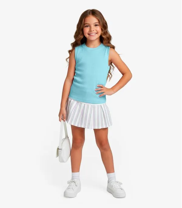 Regata Básica Infantil Menina Lisa Soletex Verde 4