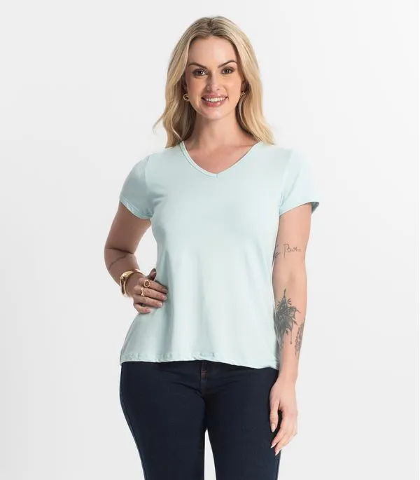 Blusa Feminina Básica Select Azul G