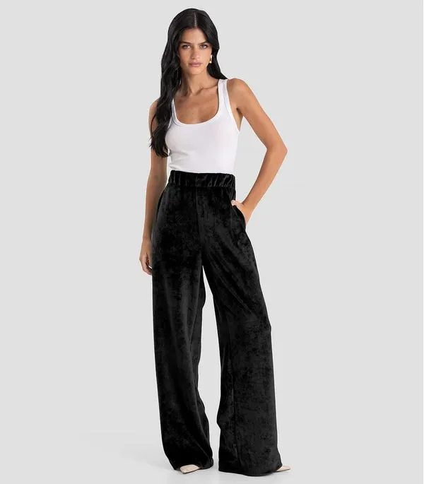 Calça Feminina Pantalona Dianna Preto GG