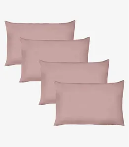 Kit 4 Fronhas Avulsas Premium Fio Penteado Lisa Vivaldi Rosa UN