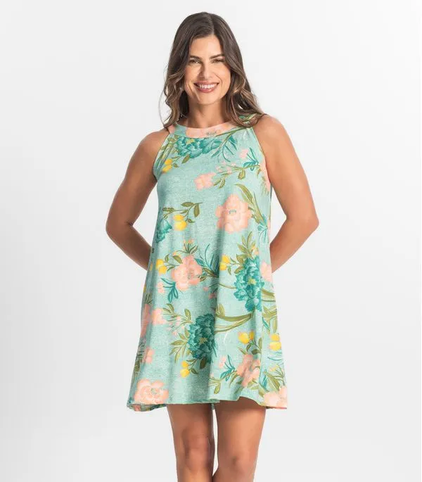 Vestido Curto Feminino Em Liganete Select Verde M